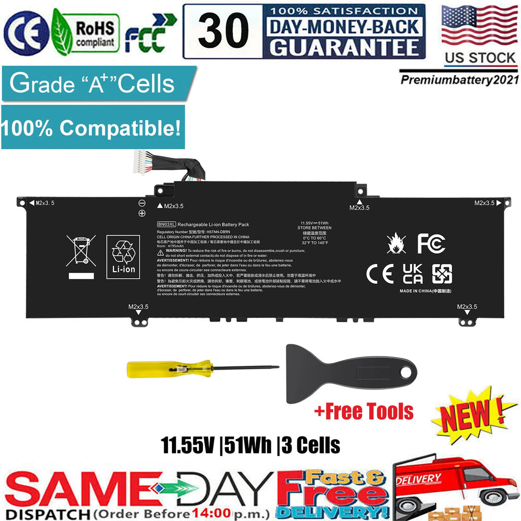 New For HP Envy x360 BN03XL 11.55V 51Wh Laptop Battery L77034-005 L76965-2C1