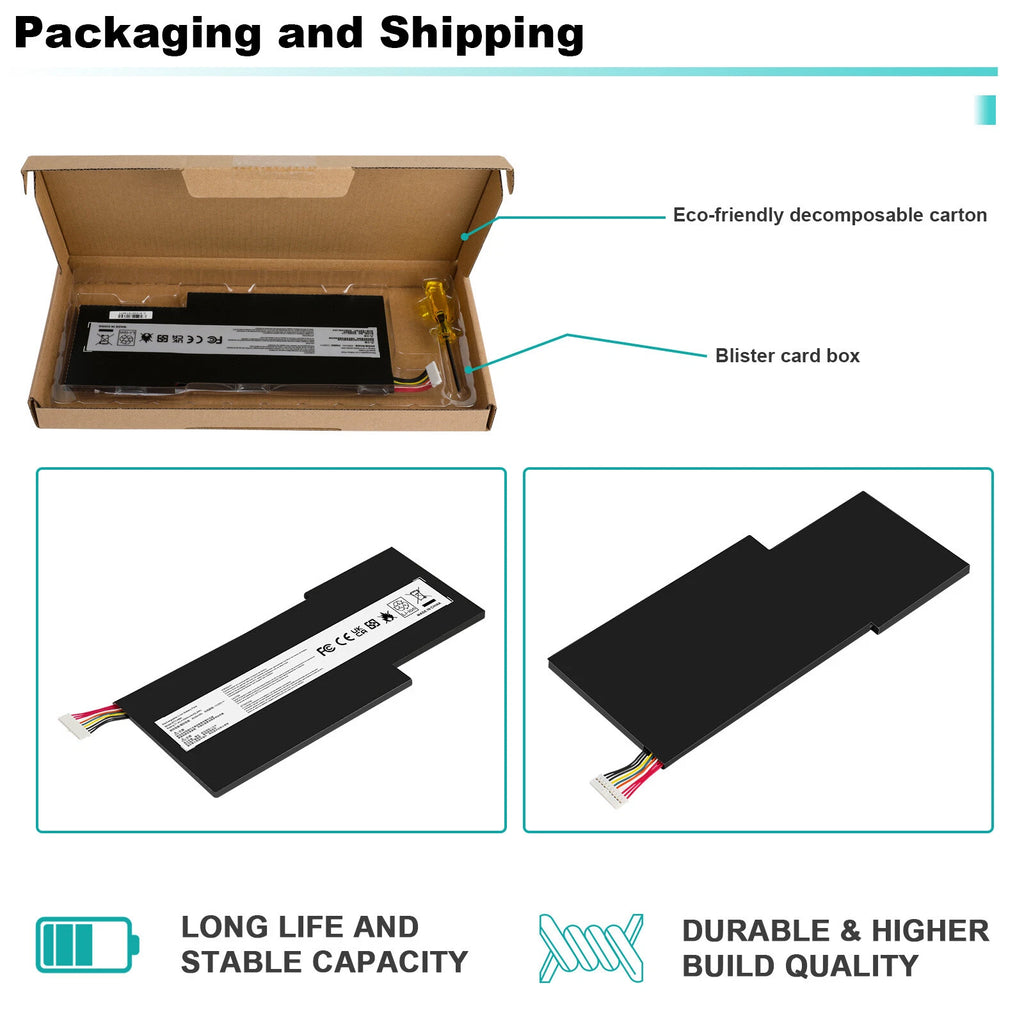 BTY-M6K Battery for MSI GF63 Thin 8RB 8RC 8RD Thin 10SCSR 10SCXR GF75 Thin 10SCX