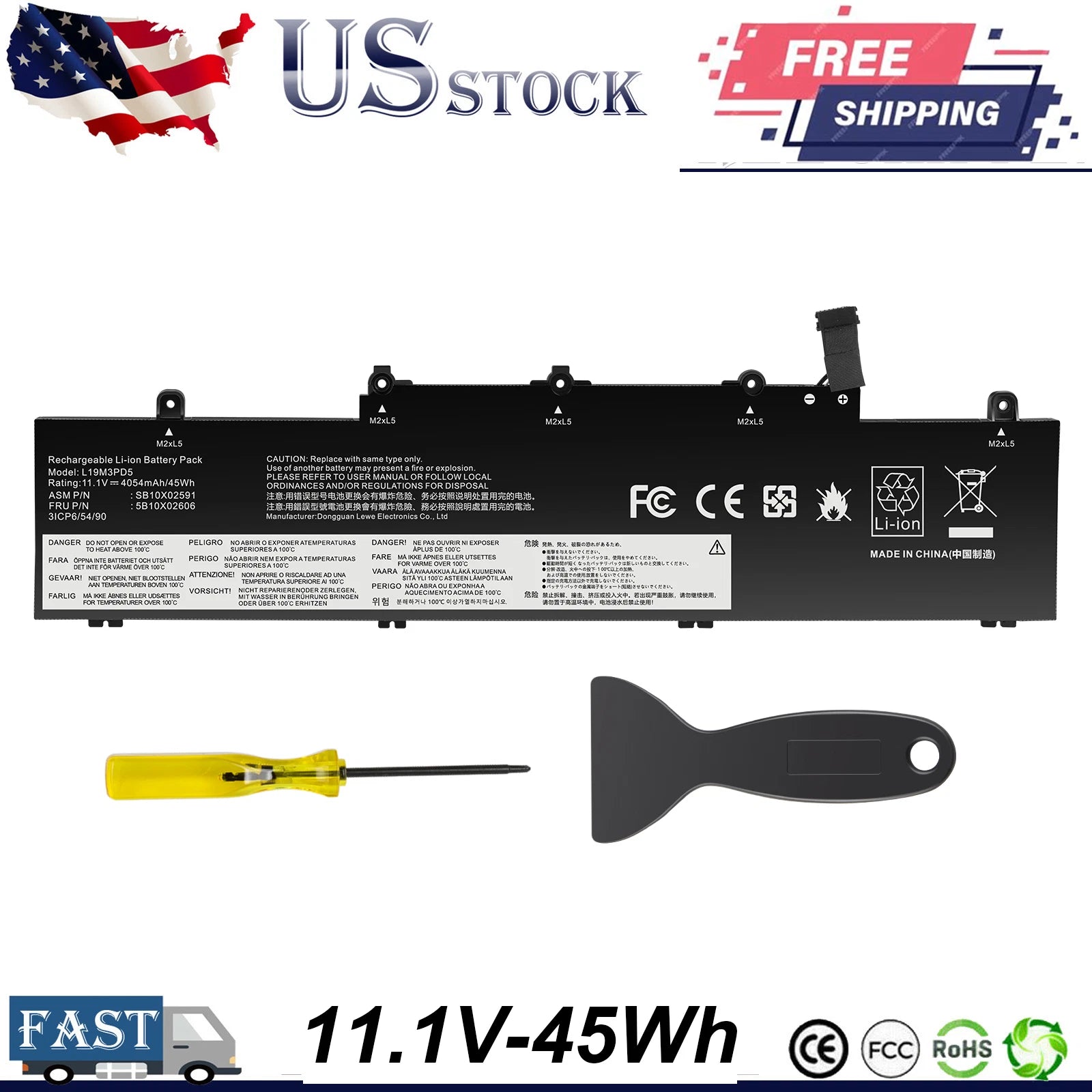 L19M3PD5 Battery for Thinkpad E14 Gen 2 20T6 20TA Gen 3 20Y7 20YD 20YE L19C3PD5