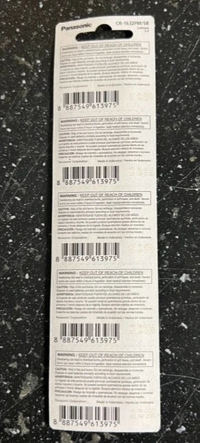 Lot of 50 Panasonic CR1632 1632 Lithium Battery 3V Coin Batteries Cell Exp-2032