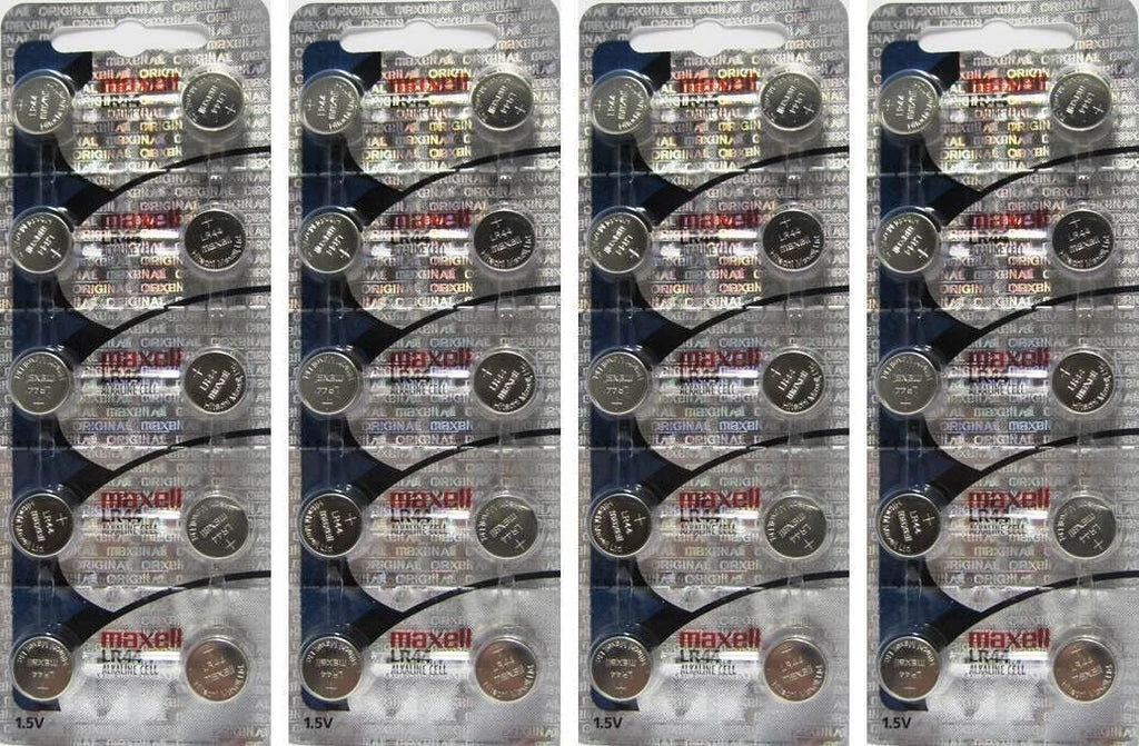 40 Fresh Genuine Maxell LR44 (A76) 357 1.5V Alkaline Button Cell Batteries