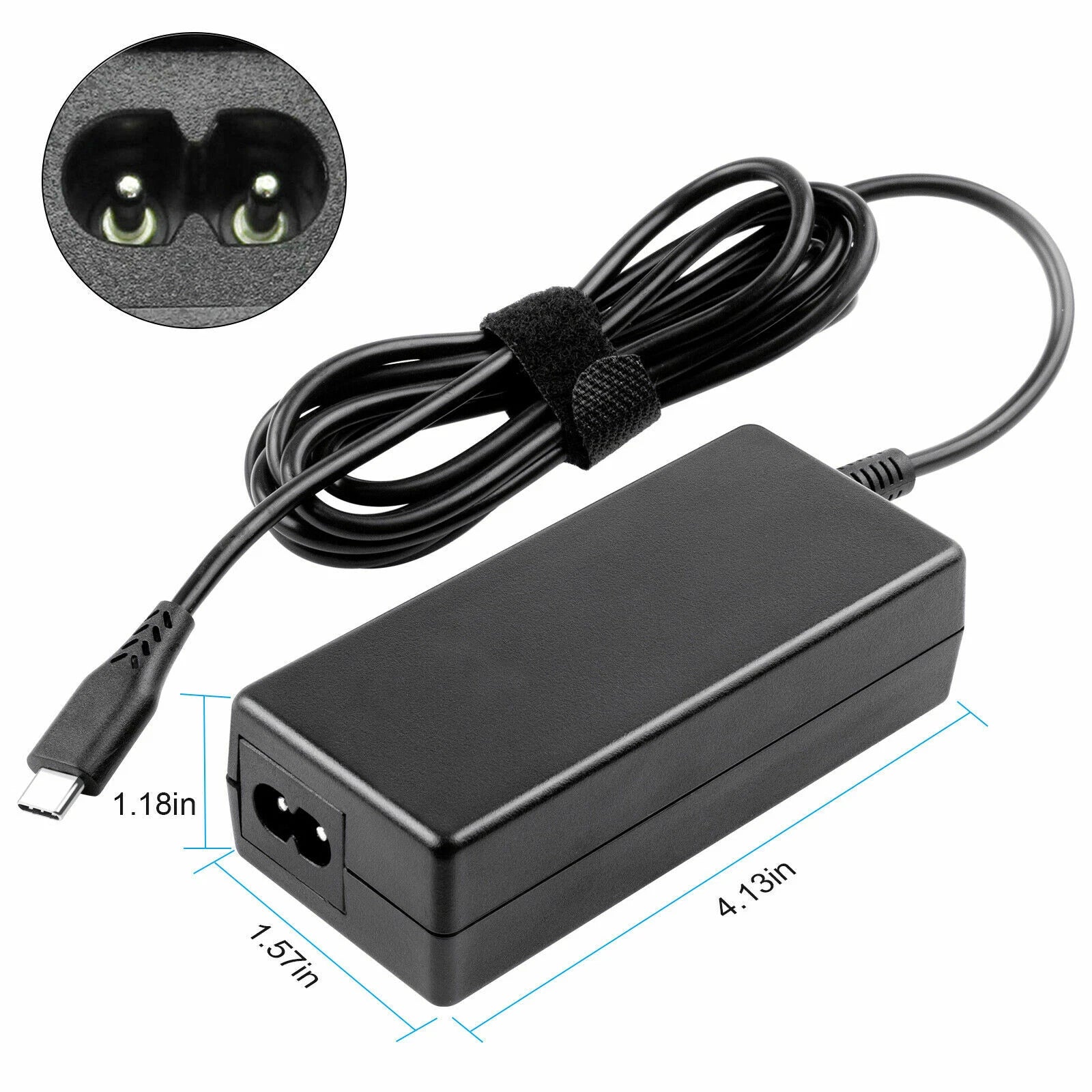 65W TypeC AC Charger for DELL Chromebook 13 3380 Power Supply Adapter Cord