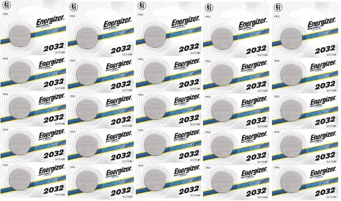 Lot of 25 Energizer ECR2032 Genuine Fresh Date CR2032 2032 Lithium 3V Batteries