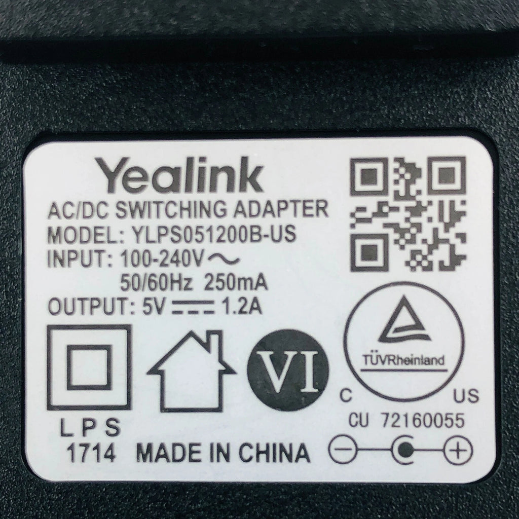 YLPS051200B-US AC/DC Switching Power Supply Adapter 5V 1.2A