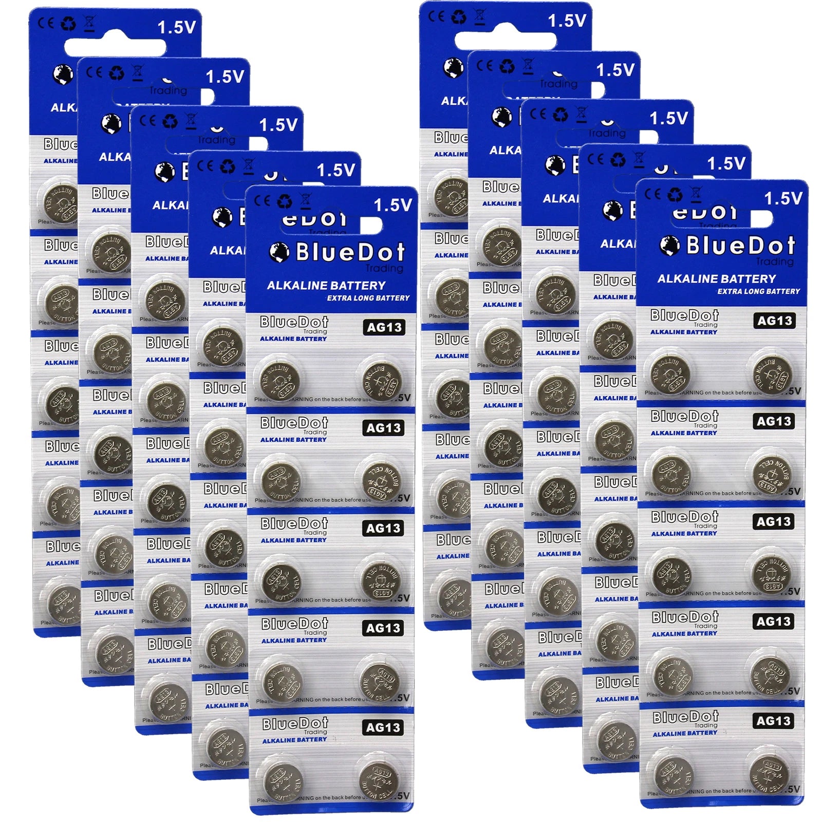 100 pcs LR1154 AG13 LR44 SR44 357A 303 357 A76 Alkaline Coin Cell Button Battery