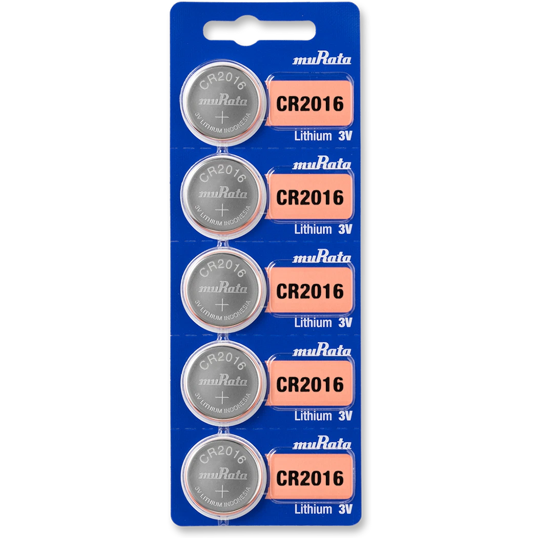 5 x SONY/MURATA CR2016 Lithium Battery 3V Genuine Exp 2030 Pack 5 pcs Coin Cell