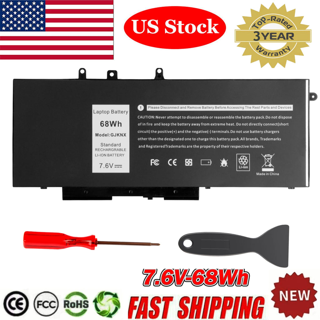 GJKNX Battery For Dell Latitude 5480 5580 5280 5490 5491 5580 5590 5591