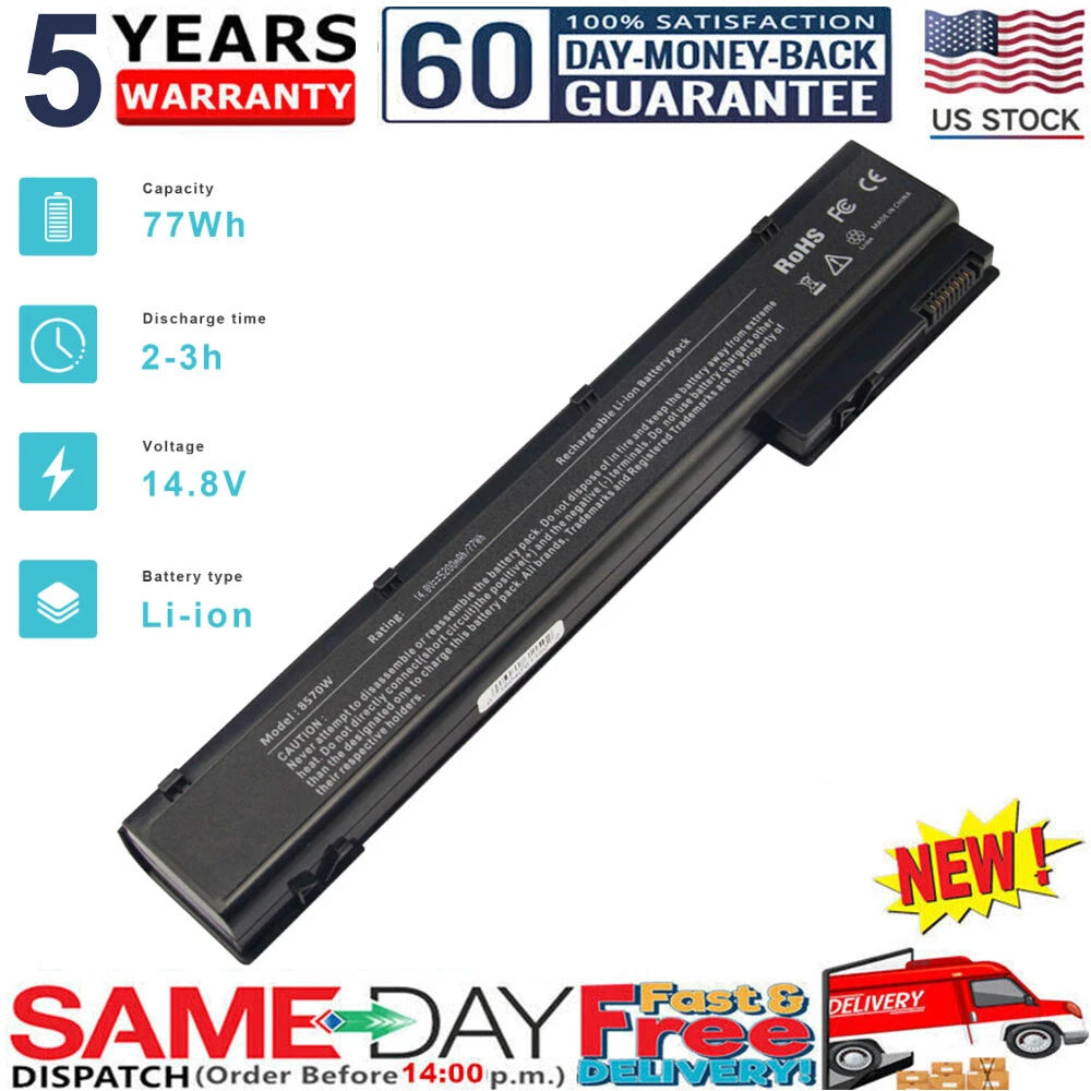 VH08 VH08XL Battery for HP Elitebook 8560W 8570W 8760W 8770W VHO8 632425-001