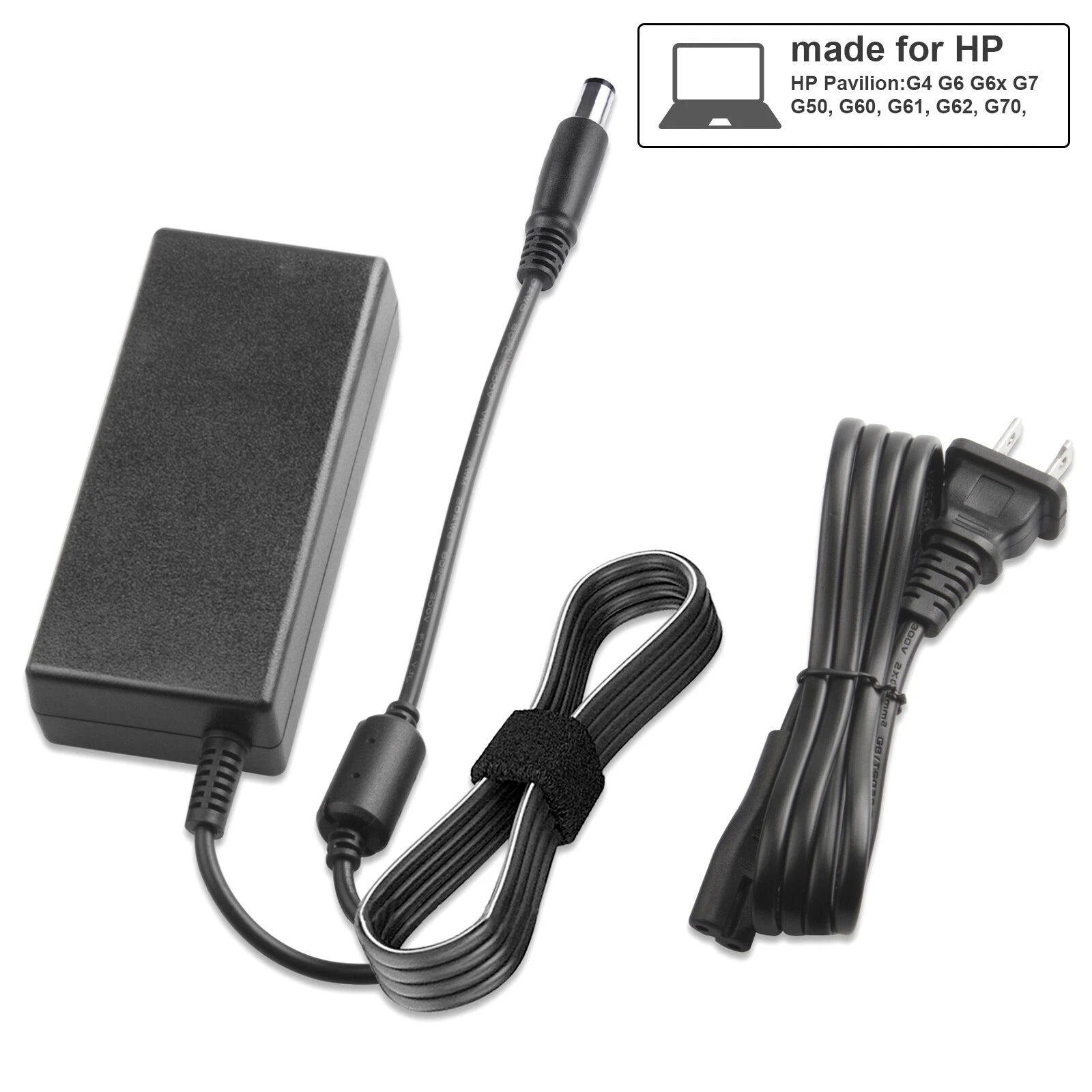 For HP Pavilion DV7 DV6 G6 G7 DV5 DV4 DM4 G62 G72 AC Adapter Power Supply Cord