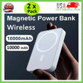 2 x 10000mAh Power Bank Magnetic Battery Pack Wireless Charger iPhone 16/15/14