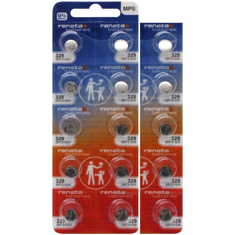 329 Renata Batteries 15 Pcs