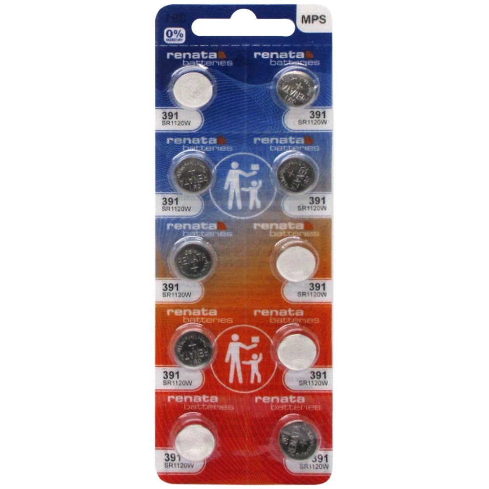 Renata 391 Watch battery - Strip of 10 Batteries