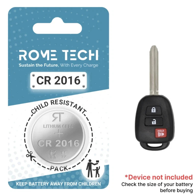 Key Fob Battery Replacement fo Toyota Highlander 2020 2019 - 2007 1 or 2 Pack