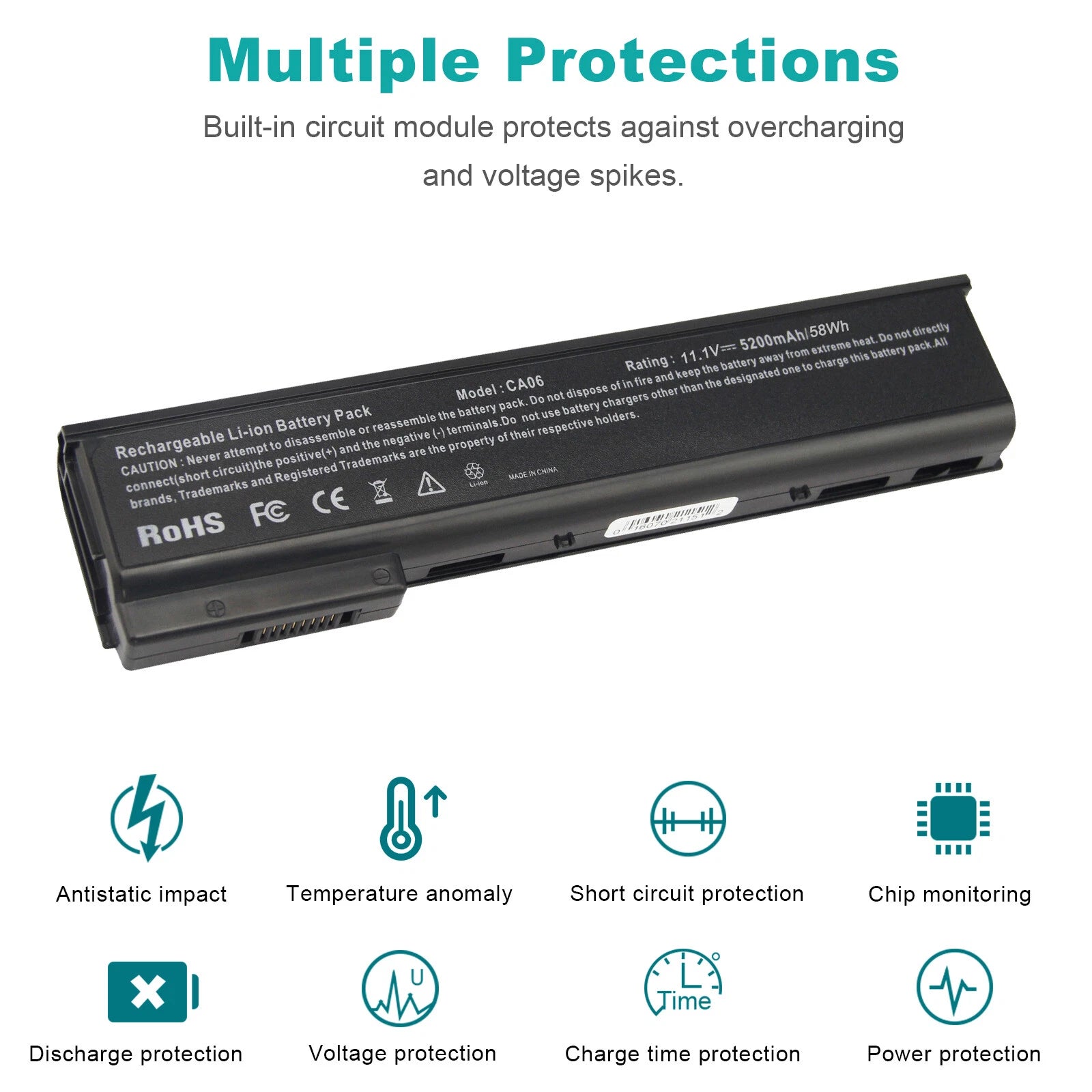 100% New Battery for HP ProBook 640 G1 CA06 CA06XL MT41 HSTNN-DB4Y 718756-001 FS