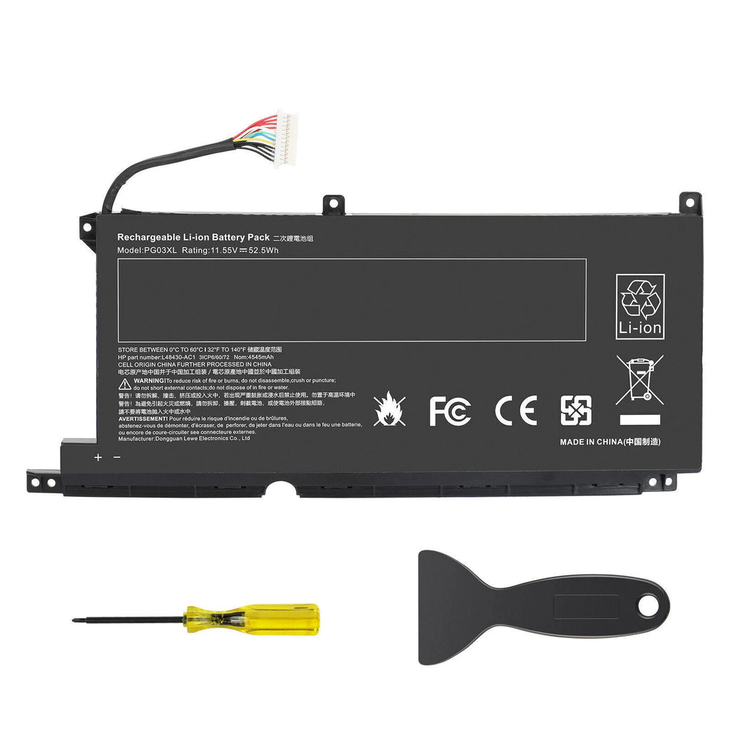 PG03XL L48495-005 Battery for HP PAVILION 15-DK 16-A 15-dk0020TX TPN-C141 52.5Wh
