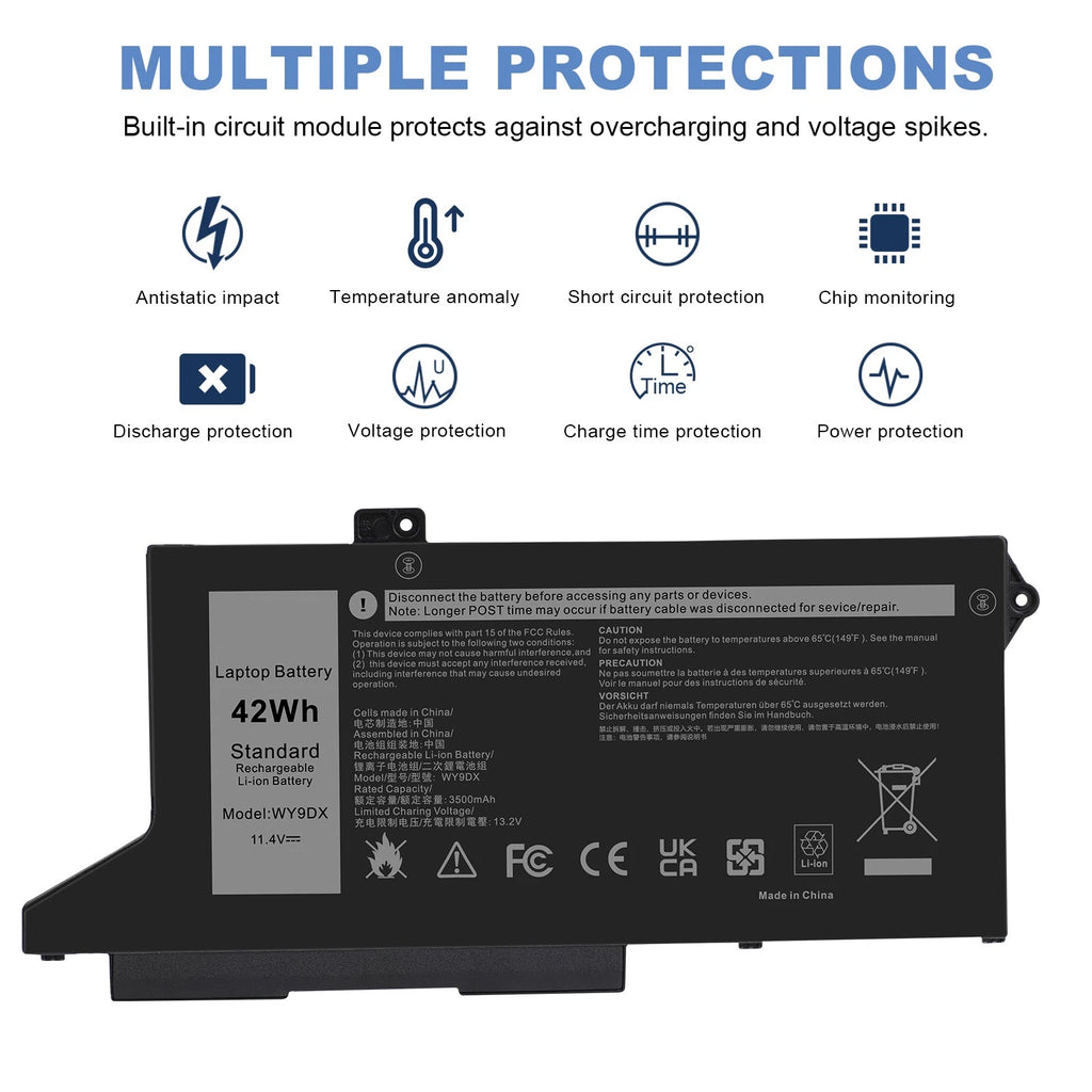 ??LOT Replace WY9DX Battery For Dell Latitude 14 5420 15 5520 Precision 15 3560