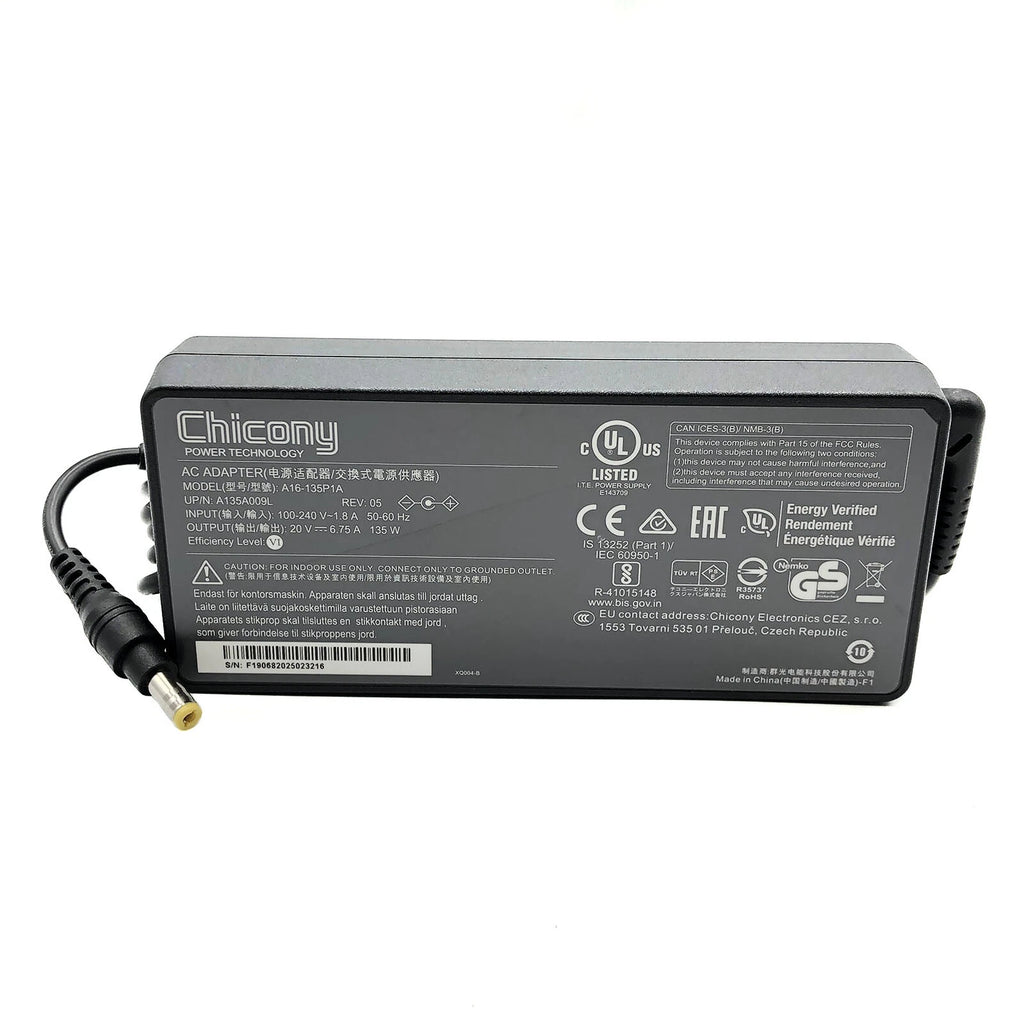 NEW Original Chicony A16-135P1A AC Adapter A135A009L 20V 6.75A