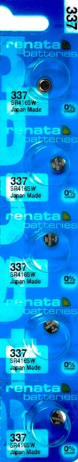 337 RENATA SR416SW (2 piece) SR416 337 WATCH BATTERIES New Authorized Seller
