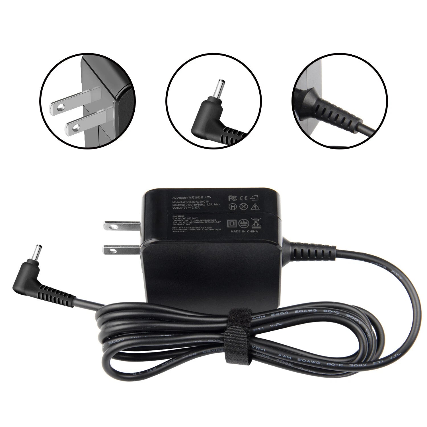 AC Adapter Battery Charger Cord 45W For Acer Swift 1 SF113-31 SF114-31 SF114-32