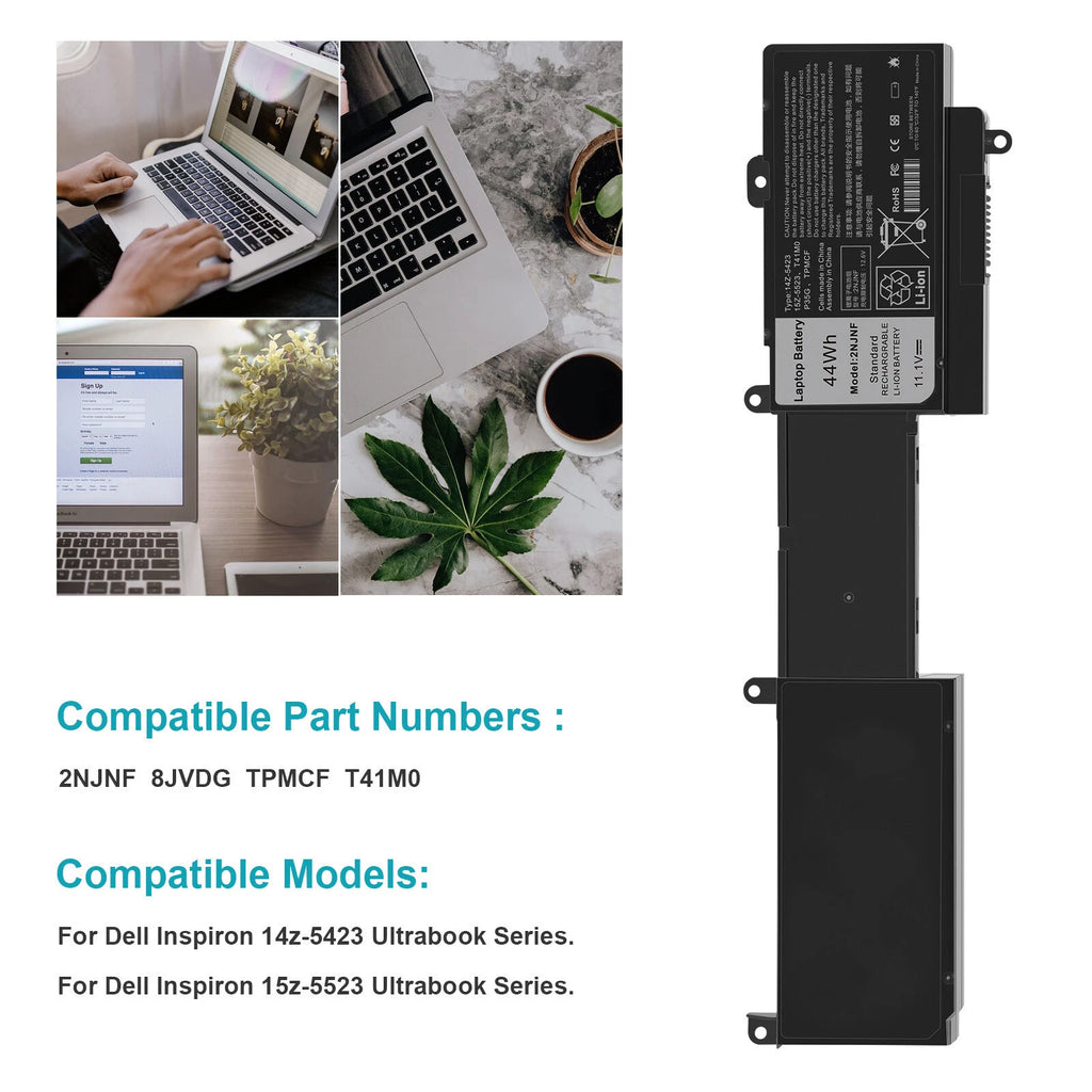 44WH 2NJNF Laptop Battery For Dell Inspiron 14z-5423 15z-5523 Ultrabook Series