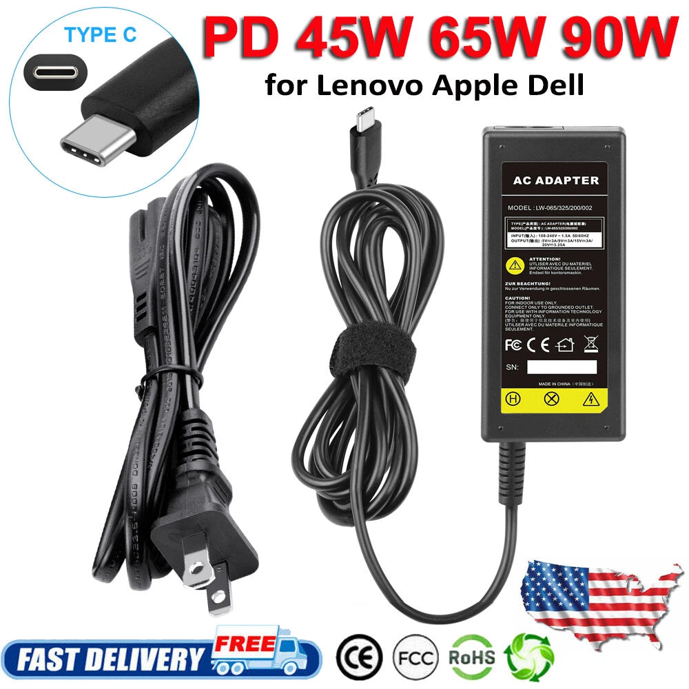 130W 90W 65W Laptop Charger AC Adapter For Dell Inspiron Latitude XPS Power Cord