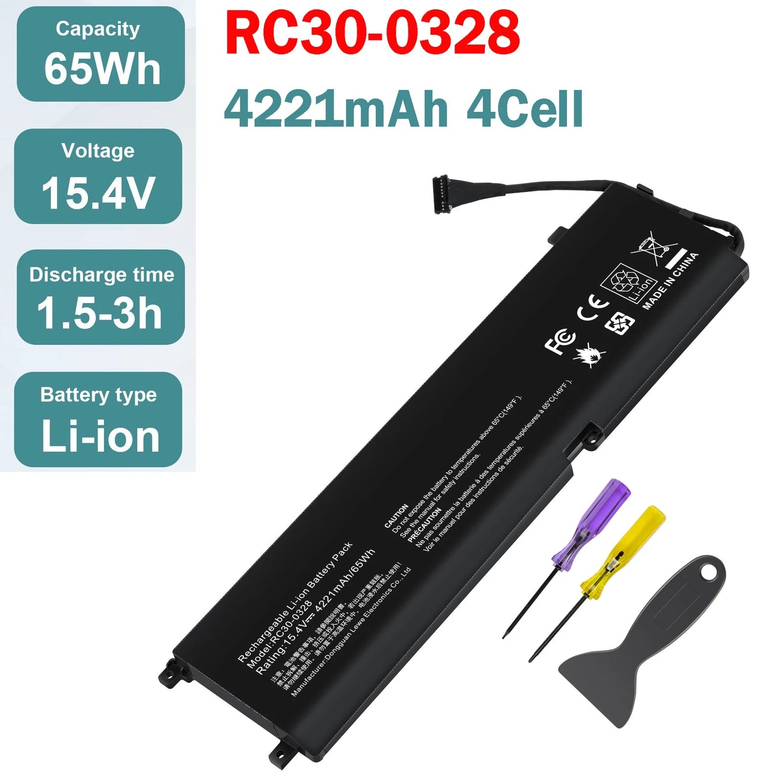 RC30-0328 Battery For Razer Blade 15 2020 2021 RZ09-0328 RZ09-0369 4ICP5/46/108