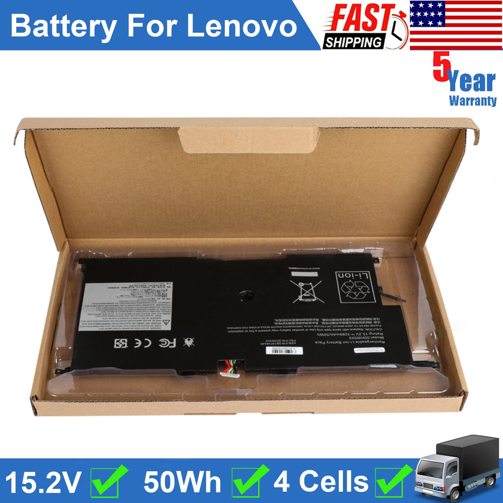 SB10F46441 Battery for Lenovo 00HW002 00HW003 ThinkPad X1 Carbon Gen 3 50Wh US