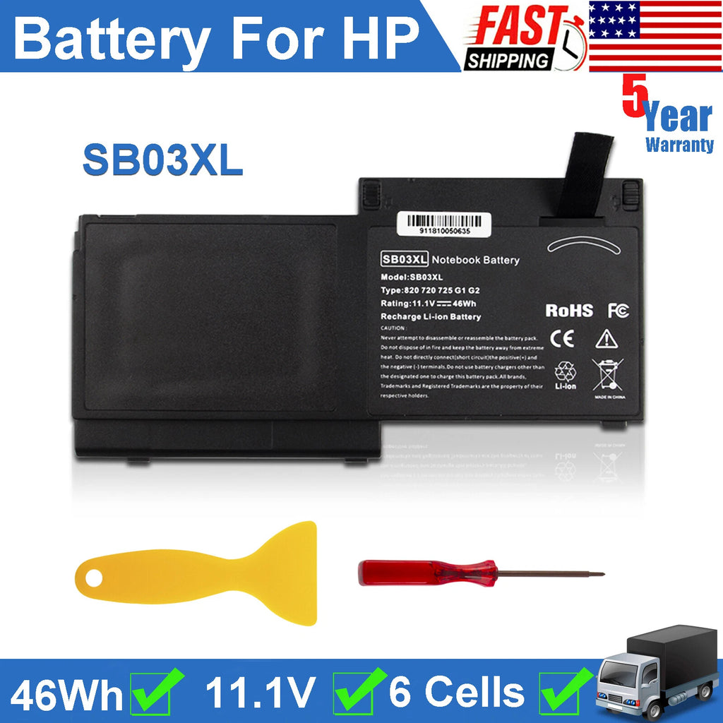 SB03XL Laptop Battery For HP Elitebook 720 725 820 G1 G2 716726-421 Laptop