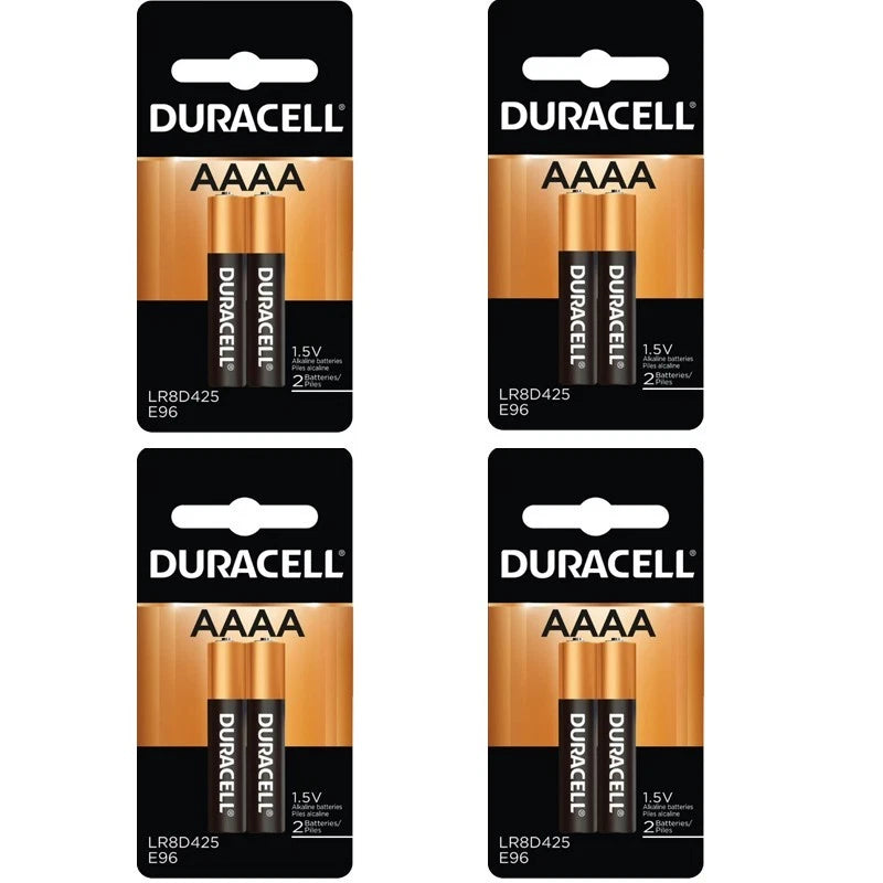 8 Duracell AAAA Alkaline Battery , 4 Packs of 2