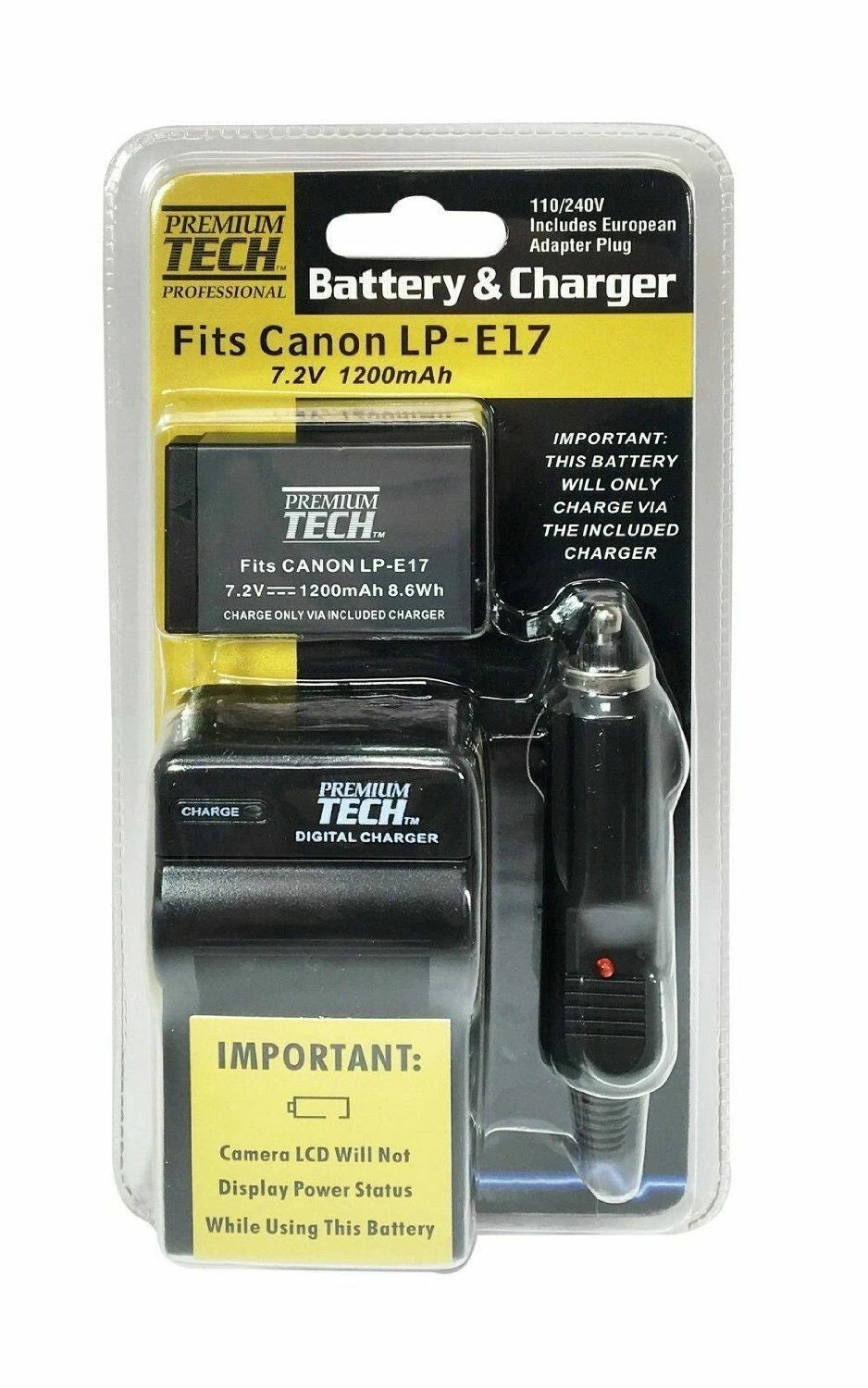 LPE-17 Battery & Charger Kit for Canon EOS SL2, SL3, T8i SLR Camera