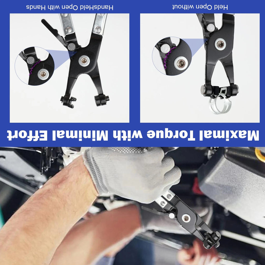 9Pcs Flexible Hose Clamp Pliers Wire Long Reach Fuel Oil Water Hose Remover Tool