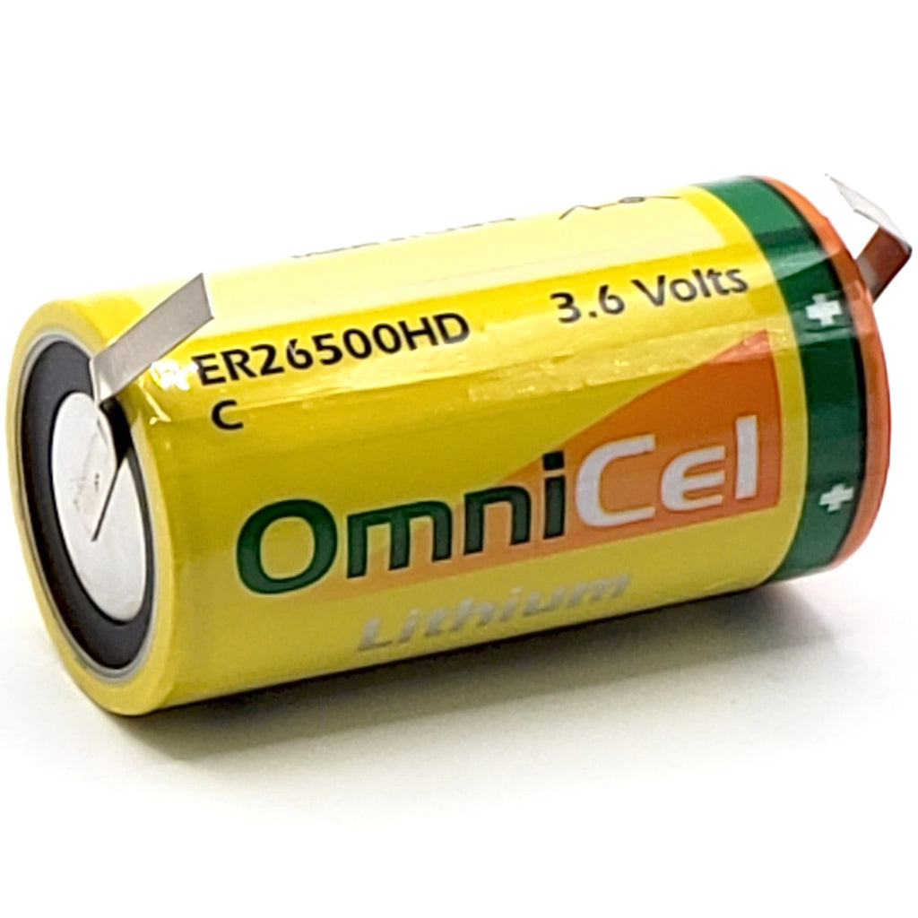 OmniCel ER26500HD 3.6V 6.5Ah Sz C Battery w/ Tabs Utility Telematics
