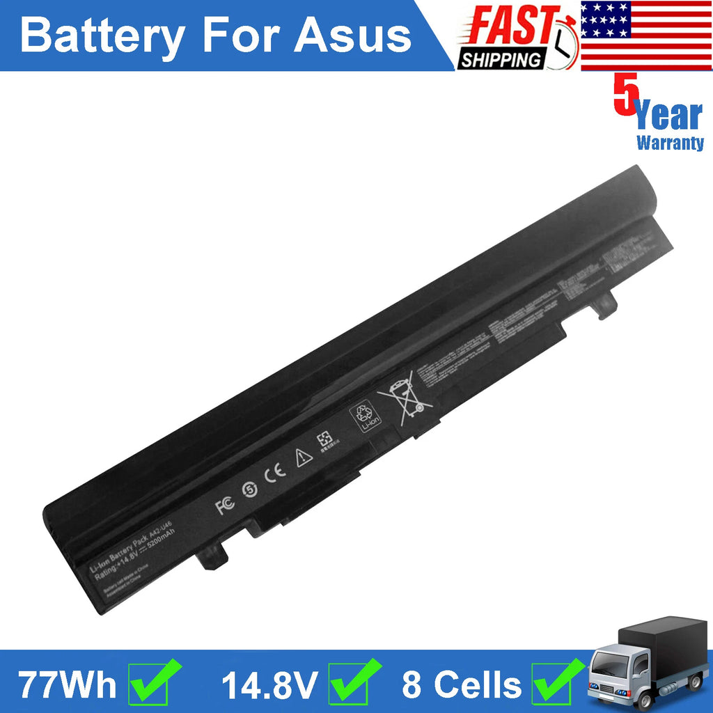 8 Cells Battery for Asus A42-U46 U56 U56J U56JC U56S U56SV U56E A32-U46 Laptop