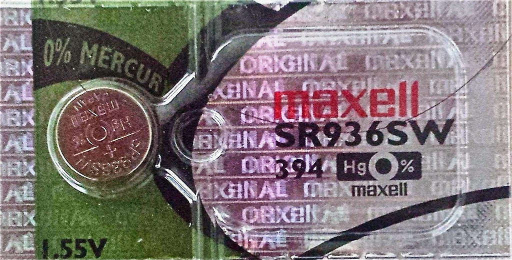 394 MAXELL WATCH BATTERIES SR936SW (10 pieces) New packaging Authorized Seller