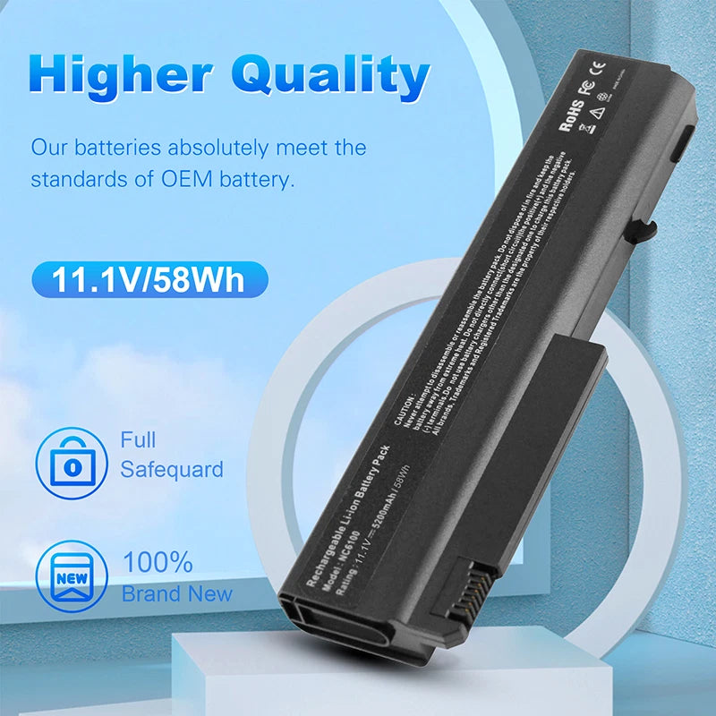 Battery for Hp Compaq Notebook NC6100 NC6200 NC6400 NX6000 NX6100 NX6110