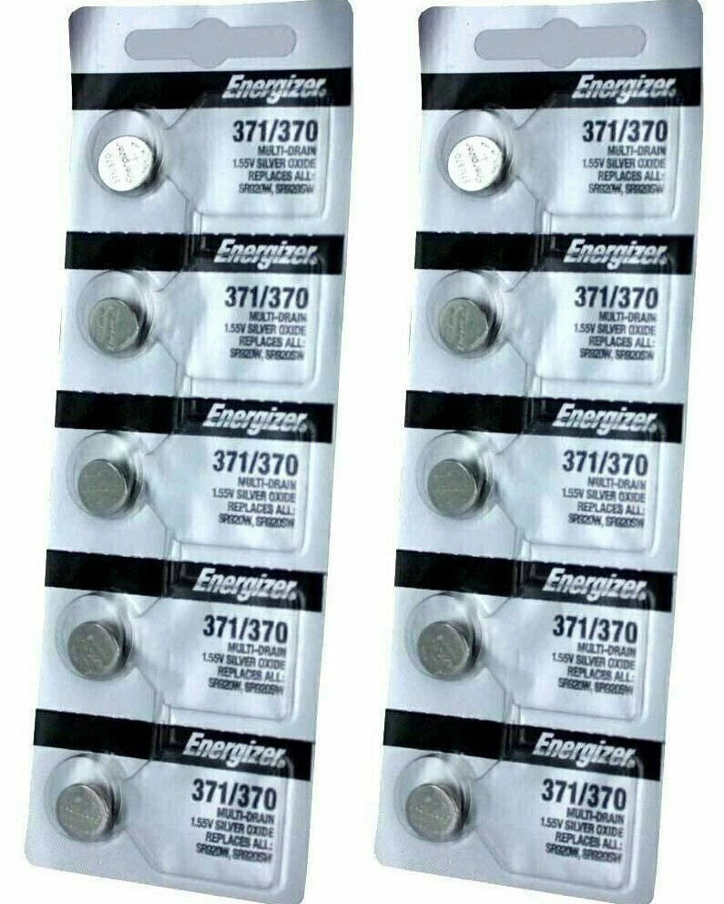 10 Energizer 371 - SR920SW Button Cell Battery