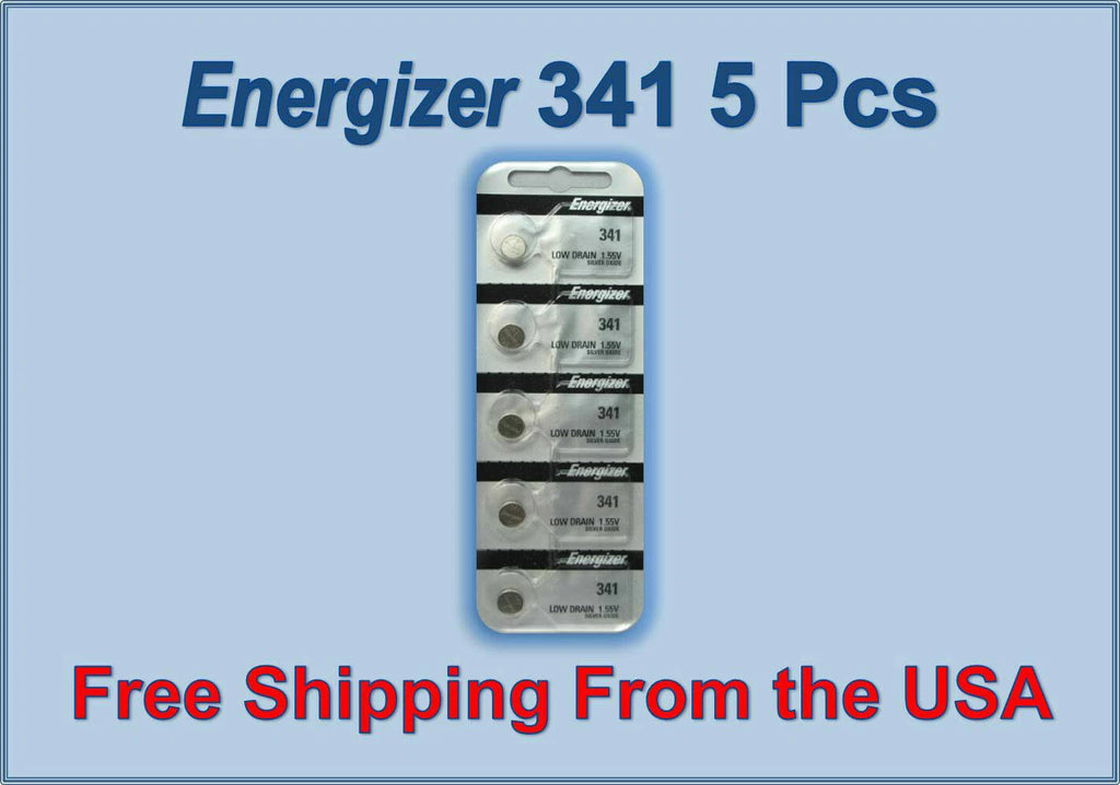 5 Energizer 341 SR714SW V341 627 RW322 GP341 D341 341X 341A E341 S36 39 Battery
