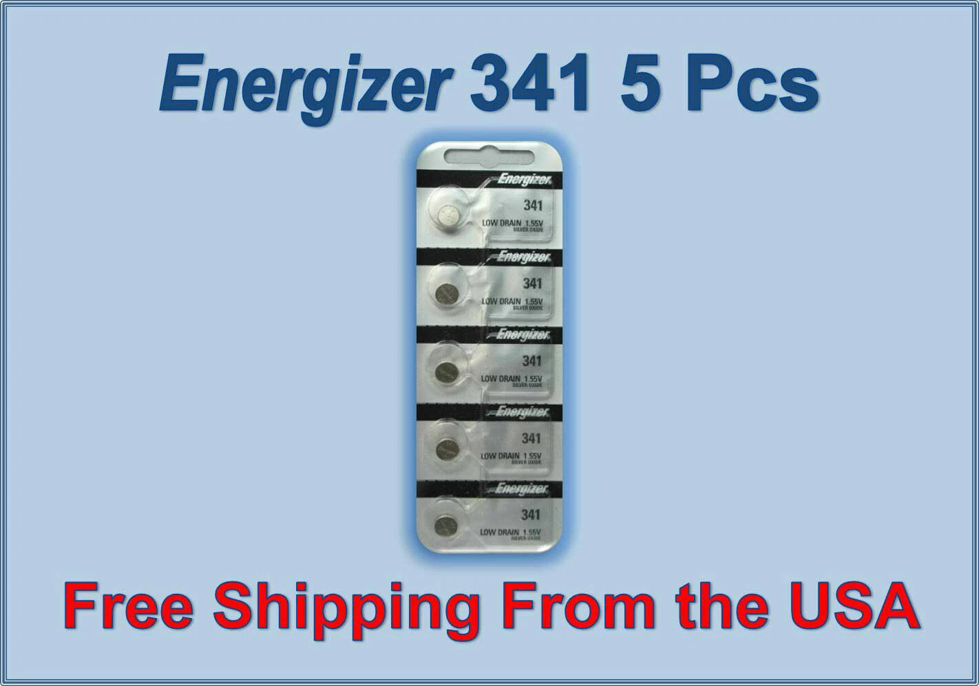 5 Energizer 341 SR714SW V341 627 RW322 GP341 D341 341X 341A E341 S36 39 Battery