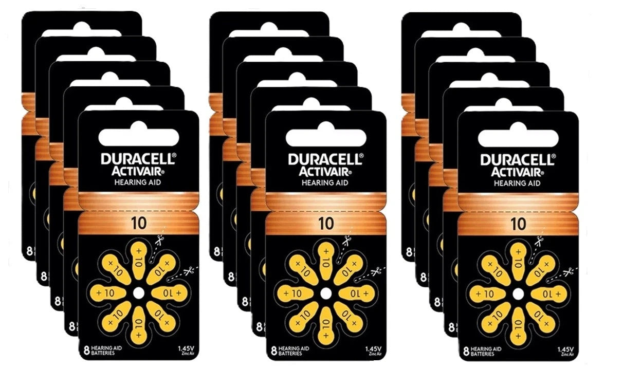 Duracell Activair Mercury Free Hearing Aid Batteries Size 10 (8-160) Exp-2029
