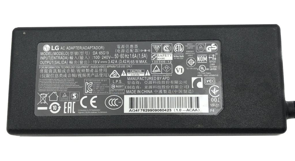 NEW Original LG AC Adapter Chromebase DA-65G19 Monitor Power Supply 65W
