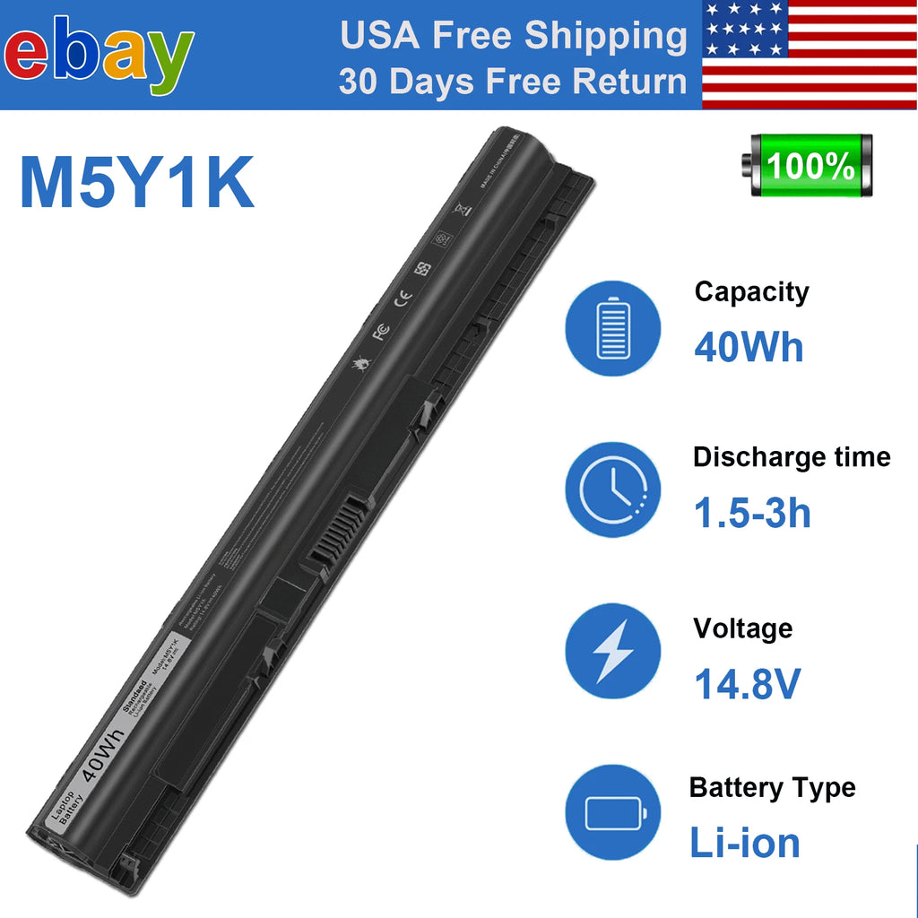 M5Y1K Battery For DELL Inspiron 3451 3551 3567 5558 15 5758 14 5458 5459 PC 40Wh