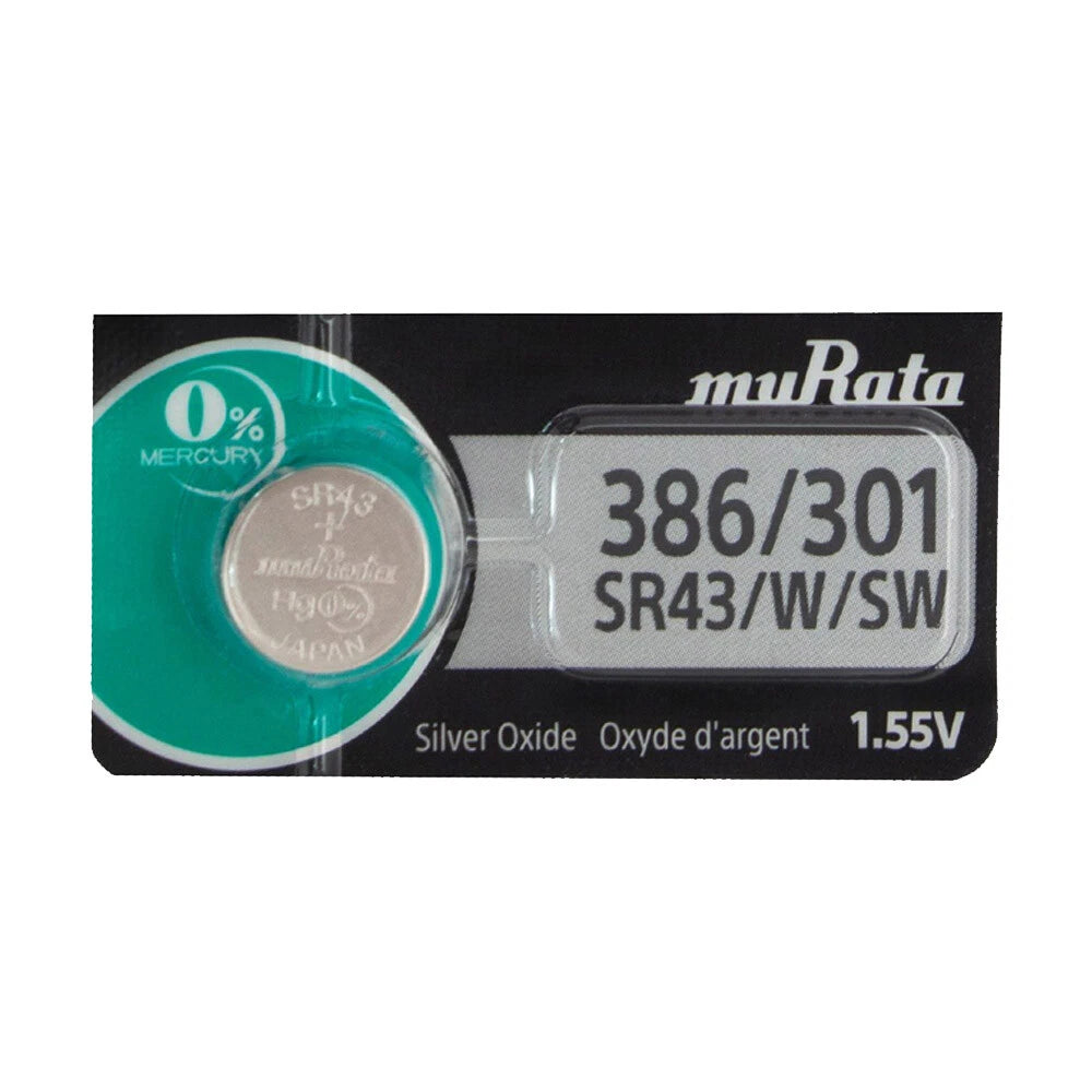 10 Sony Silver Oxide SR43SW SR43W SR43 1.55V Watch Battery - Replaced by Murata