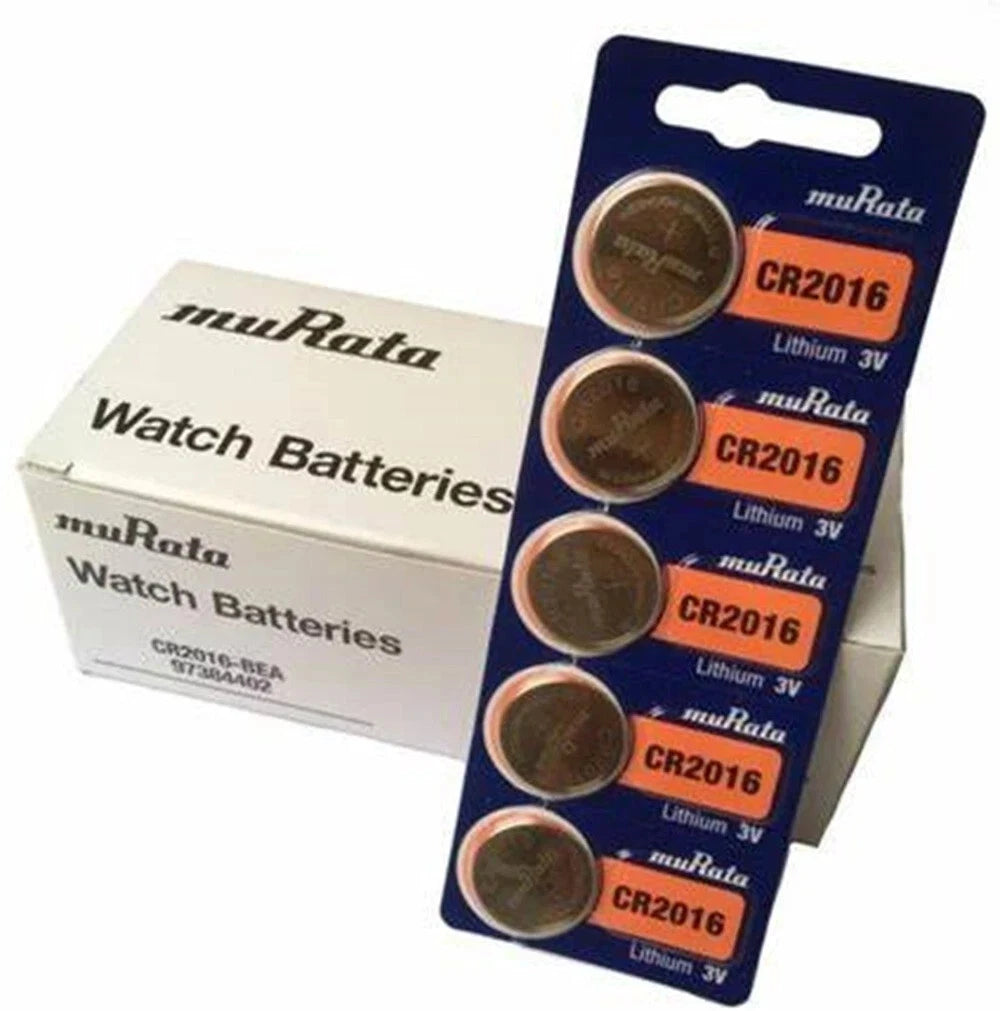 Box of 100 Murata CR2016 Battery 3V Lithium Coin Cell- Replaces Sony CR2016*