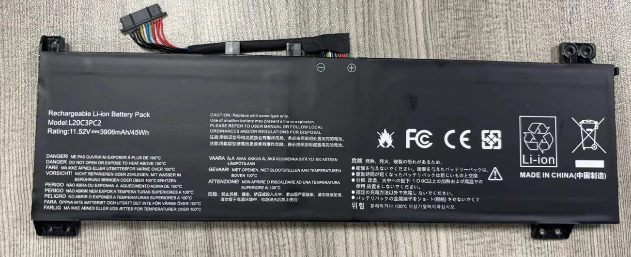 L20C3PC2 Battery L20M3PC2 For Lenovo Ideapad Gami 3-15IHU6 Series 82K20015 45Wh