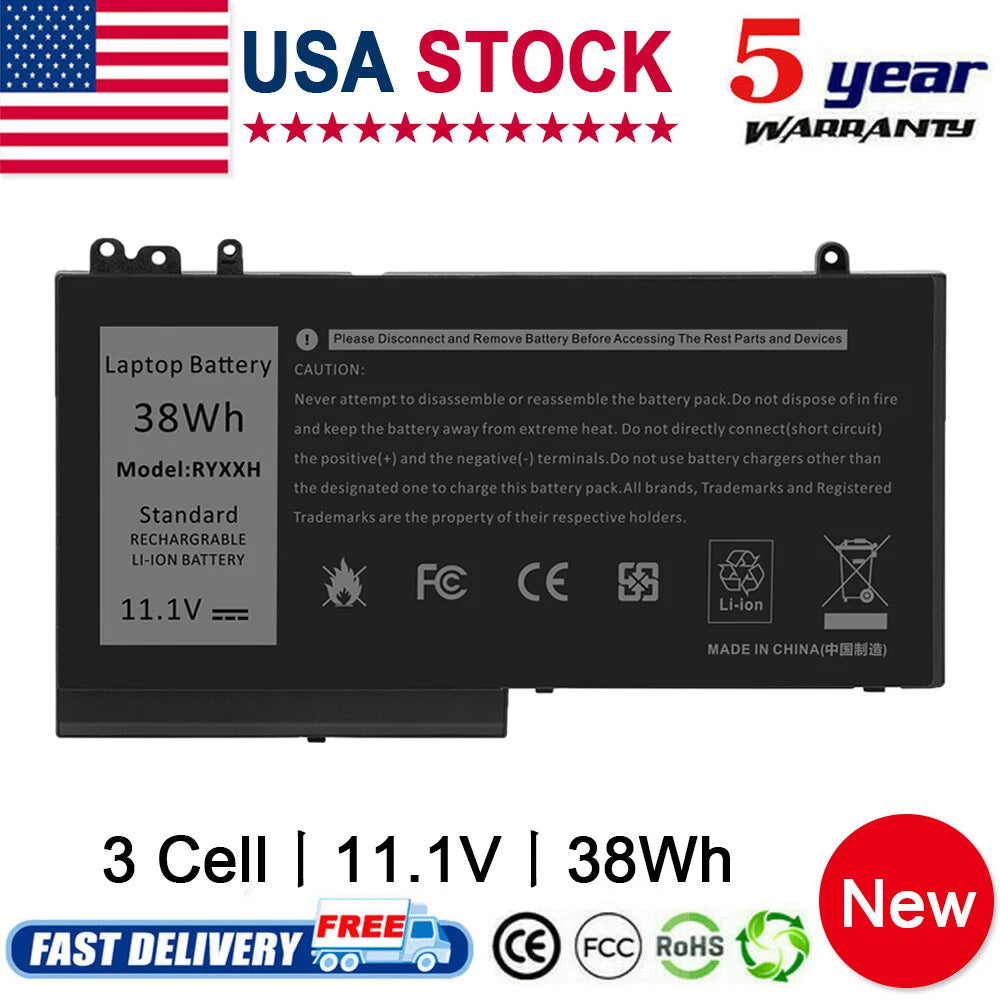 RYXXH Battery for Dell Latitude 12 5000 E5250 E5450 3150 09P402 5TFCY YD8XC 38Wh
