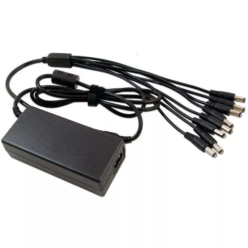 Security Camera Power Adapter with 8-Way Power Splitter 12V 5A for Annke IP BNC