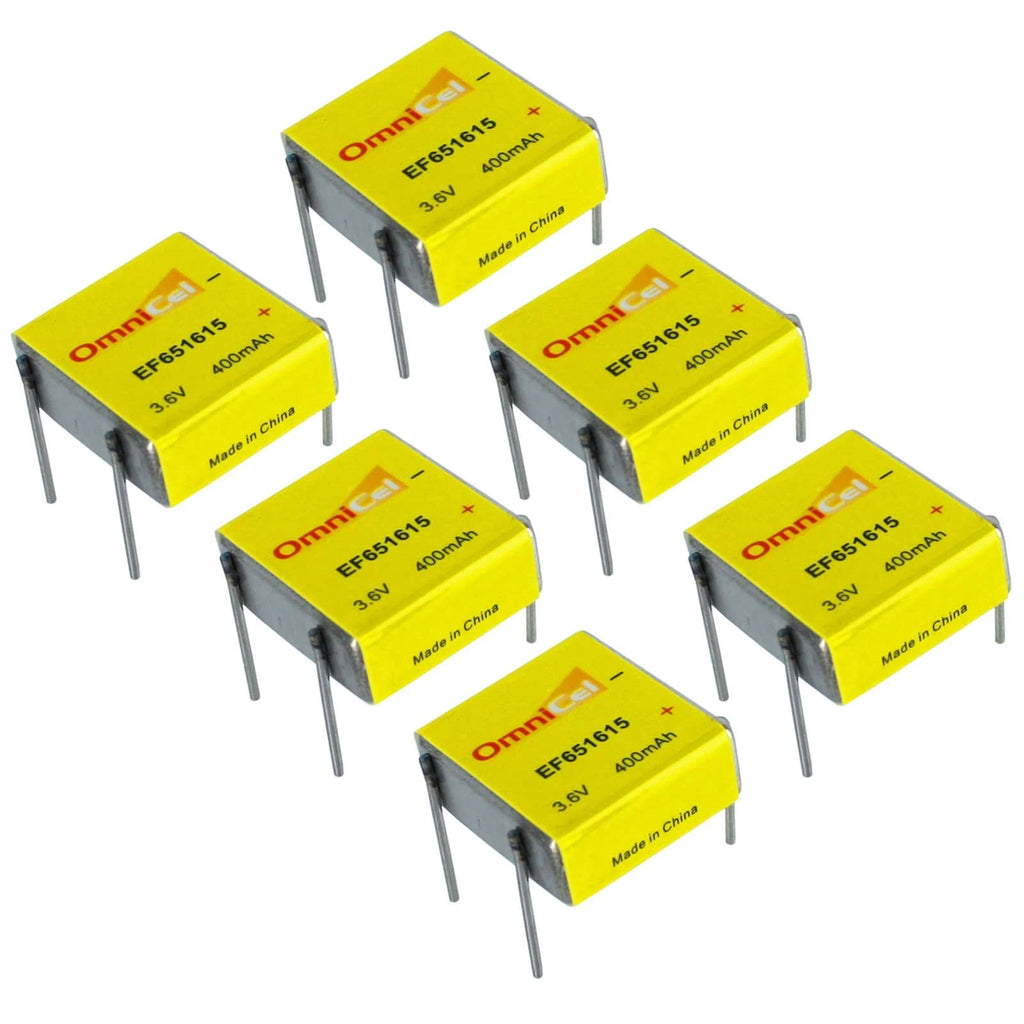 6x OmniCel ER651615 3.6V 400mAh Prismatic Lithium Battery BL-4PN Sensor Detector