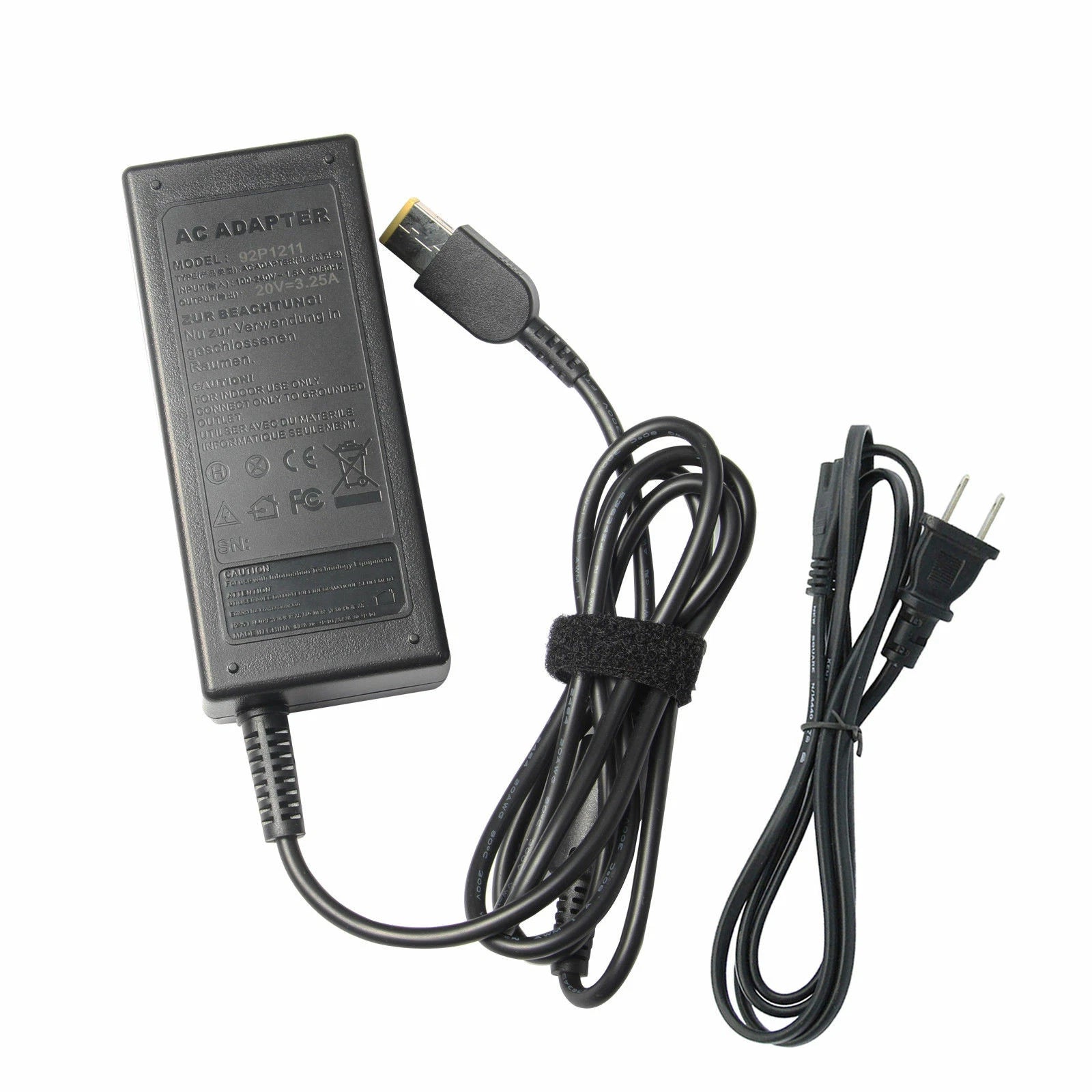 65W Ac Adapter Charger & Cord for Lenovo ThinkPad 0A36258 0B47455 45N0358 US