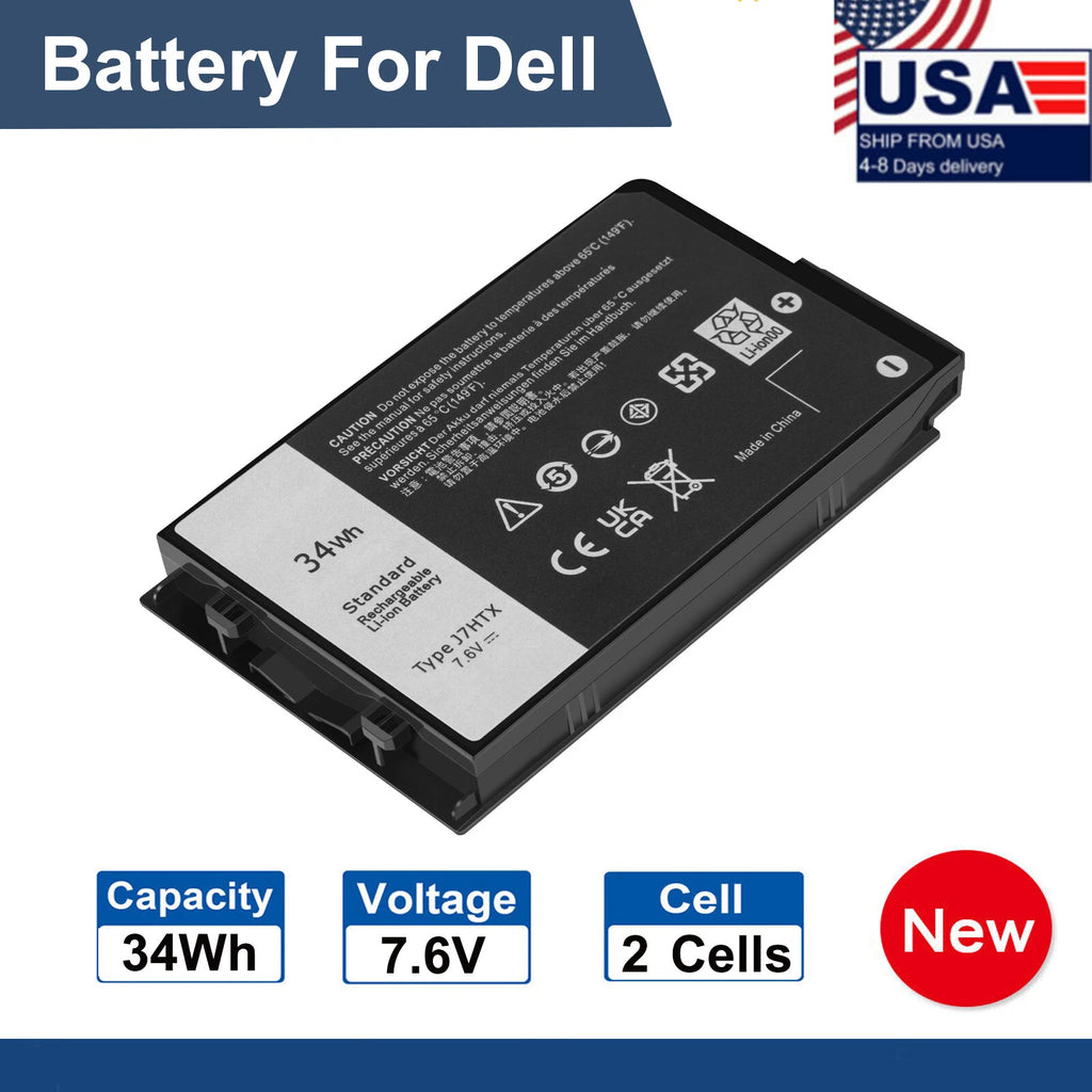 Replace J7HTX Battery For Dell Latitude 7202 7212 Rugged Tablet Series 7XNTR NEW
