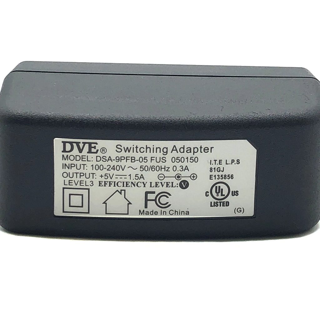 NEW Genuine DVE AC/DC Switching Wall Adapter 5V 1.5A DSA-9PFB-05 FUS 05150